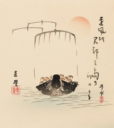 木版画 - 宝船、19世紀後半 作： Yamamoto Hosui