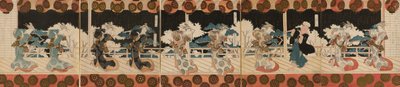 久方谷歌壇のための「古市踊」ペンタプティック・シリーズより『踊る花魁、三人 作： Yashima Gakutei