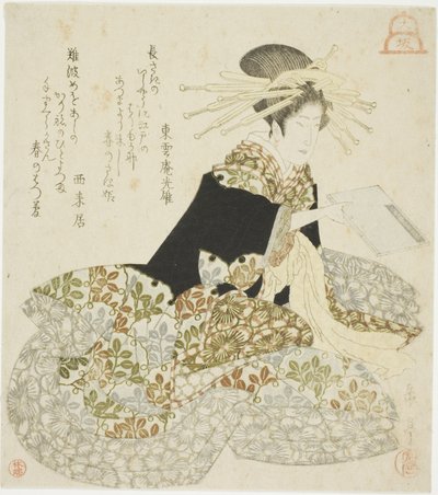 大阪：新町の遊女、無題の三都シリーズより 作： Yashima Gakutei