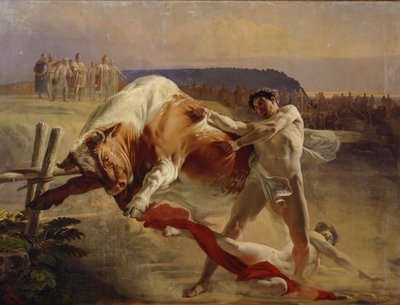 ヤンウスモベッツの強さの試練、1849年 作： Yevgraf Semyonovich Sorokin