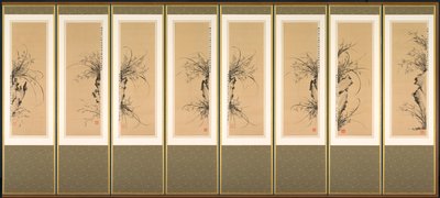 蘭と岩、1897-98。 作： Yi Ha eung
