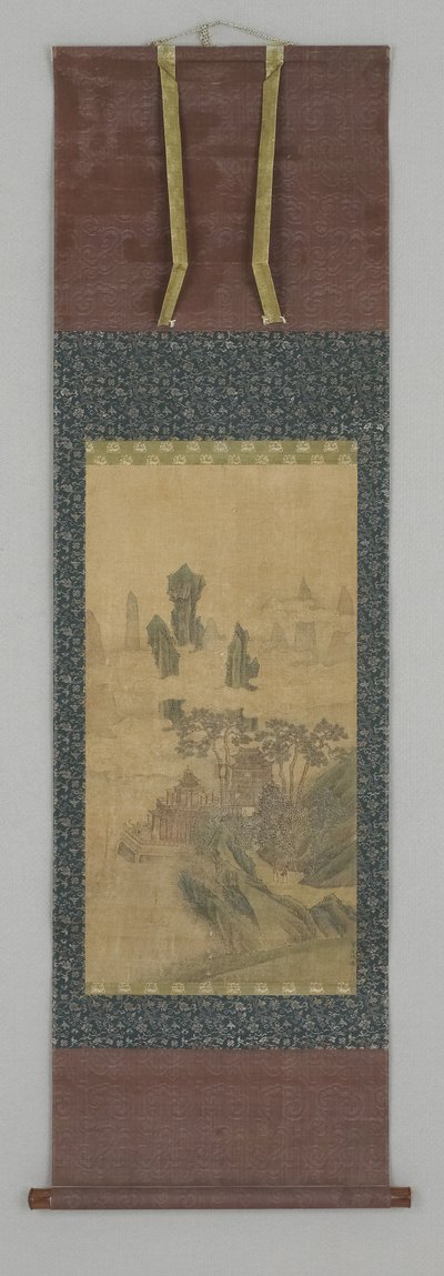 風景（紙にインクと色） 作： Ying Qiu