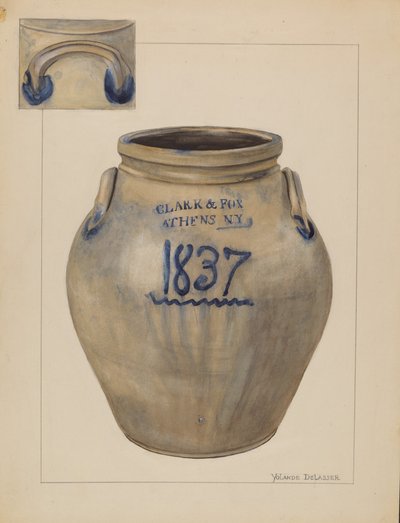 Jar, c. 1936. 作： Yolande Delasser