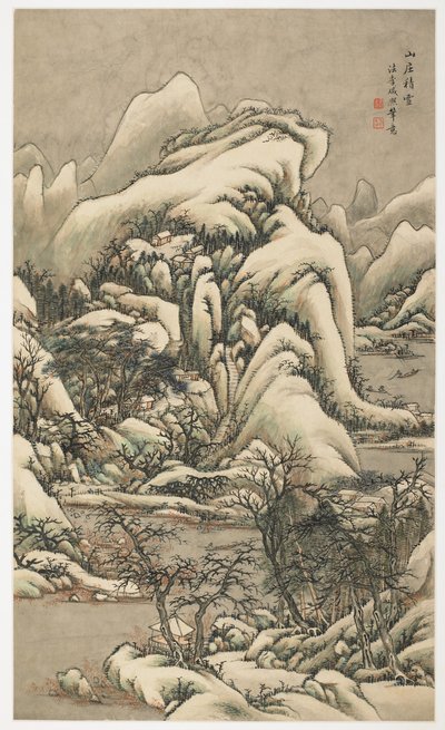 山荘の雪、12枚の葉のアルバムより 作： Yongxi Jin