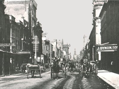 ジョージストリート、シドニー、オーストラリア、1895年。 作： York and Son