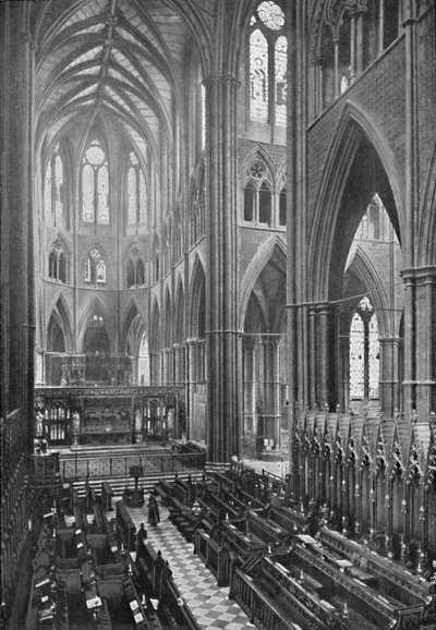 合唱団と後陣、ウェストミンスター寺院、1902 作： York and Son