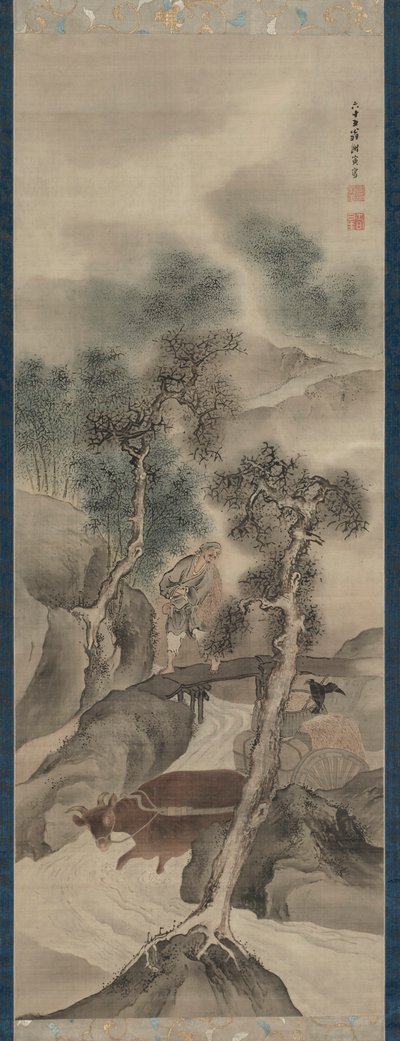 ウォーターバッファローリターンホーム、1781年。 作： Yosa Buson