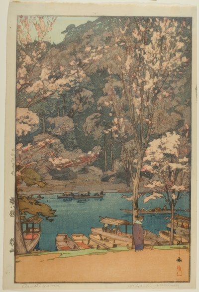 嵐山、"桜八景 "シリーズより 作： Yoshida Hiroshi