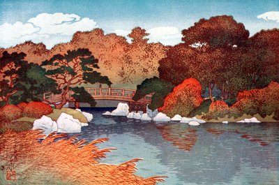 向こう島の百花園の秋、c1900-1950。 作： Yoshida Hiroshi