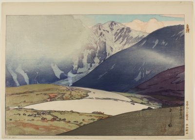 立山別山、シリーズ「日本アルプス十二景」より 作： Yoshida Hiroshi