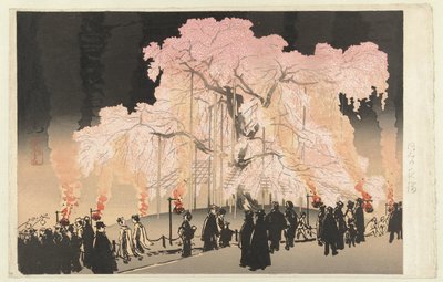 円山公園の夜桜 丸山の夜桜 作： Yoshikawa Kanpo