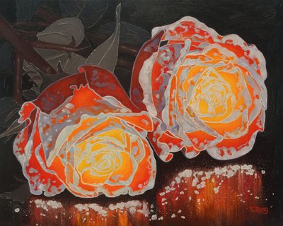 アッシュ・ローズ、2023年（キャンバスに油彩） 作： Yue Zeng