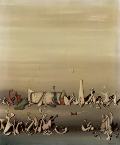 草と風の間に 作： Yves Tanguy