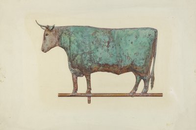 Steer Weather Vane, c. 1941. 作： Zabelle Missirian