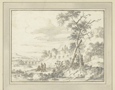廃墟のある山岳風景 作： Zacharias Blijhooft