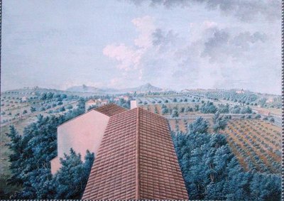 トゥーロン近郊のベルヴェデーレからのM.レヴェルディの庭園の眺め（紙にグワッシュ） 作： Zacharie Felix Doument