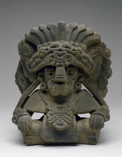 祖先座像付壷 紀元前600～900年頃（陶製、スリップ付 作： Zapotec Zapotec