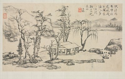 さまざまなスタイルの風景アルバム: Ni Zan 以降の風景 作： Zha Shibiao