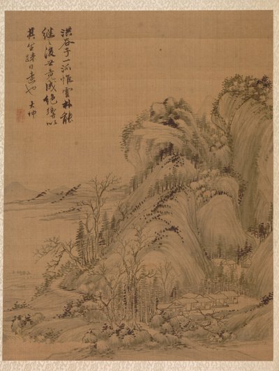 チンハオ様式の風景、1775年。 作： Zhai Dakun