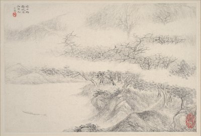 風景」、1644年の作品。 作： Zhang Feng