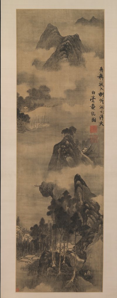 河原に沿った山 17世紀初頭 作： Zhang Ruitu