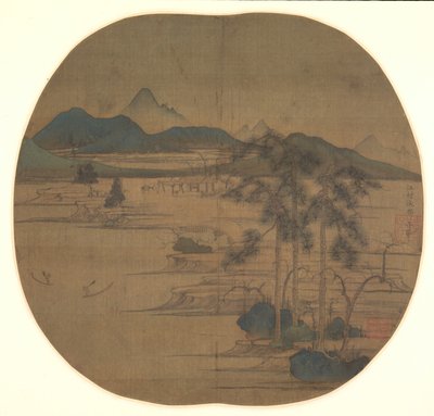 リバー ビレッジ: フィッシャーマンズ ジョイ 作： Zhao Mengfu