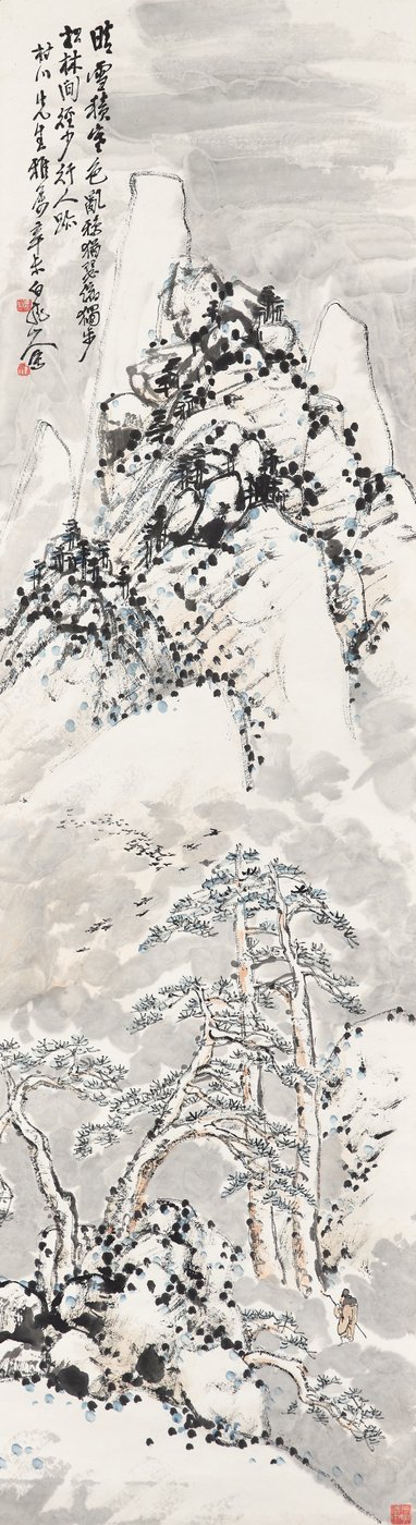 雪山を歩く 作： Zhen Wang