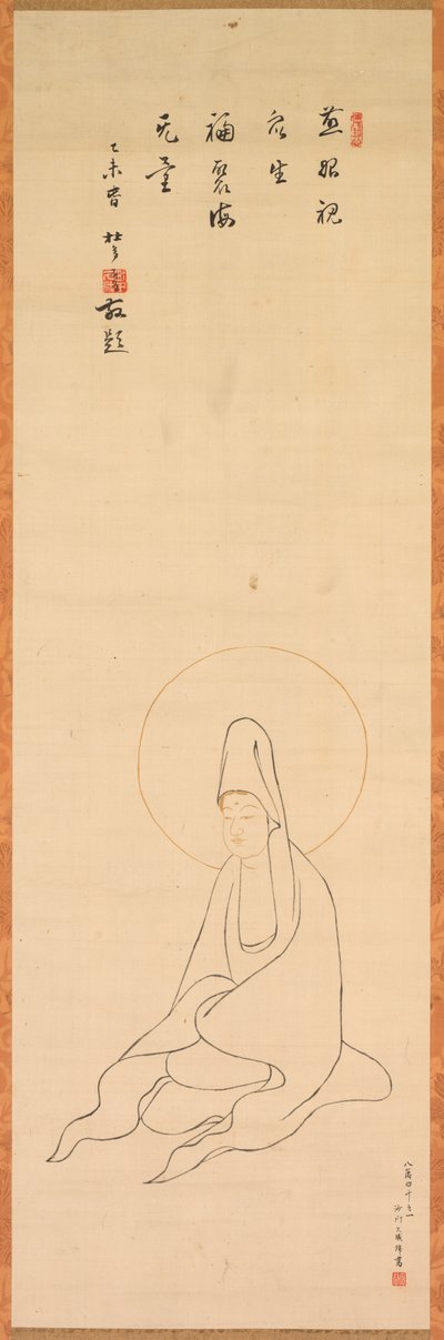 白衣の観音、1200年代後半〜1300年代前半。 作： Zhongfeng Mingben