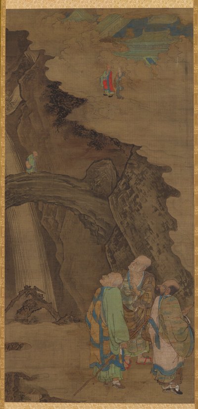 天台山の岩橋、1178年。 作： Zhou Jichang