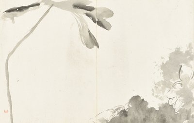 風景と花、6枚の葉のアルバム 作： Zhu da Bada Shanren