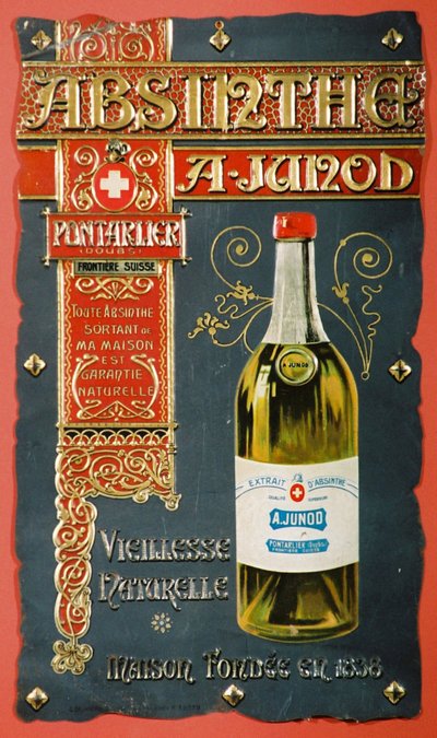 アブサンジュノーの広告、1900年頃 作： Frederick (attr. to) Barnard