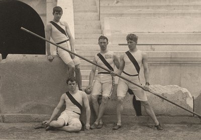 夏季オリンピック、アテネ、ギリシャのアメリカ人選手。 1896年（写真） 作： . .
