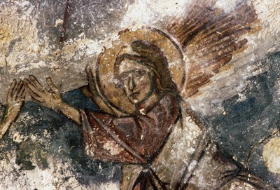 ビザンチン様式のアギオス・ゲオルギオス教会のフレスコ画「天使」（ギリシャ、クレタ島、アポドゥルー）（写真 作： Georg Carl Heinrich Dollmann