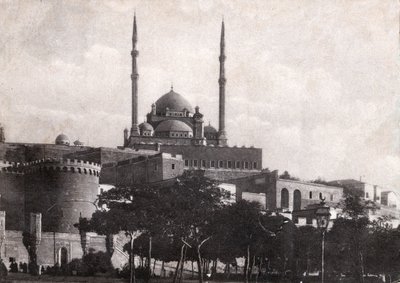 カイロ、サラディン (エジプト) の城塞。 1920年頃（白黒写真） 作： . .
