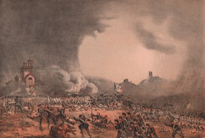 マドンナ・デラ・スコペルタでの衝突、ソルフェリーノとサンマルティーノの戦い、ロンバルディア州 作： William Walcutt