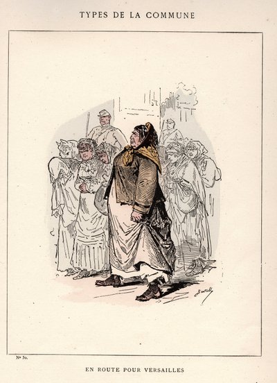 パリのコミューン：「Les Communeux」の「EN ROAD POUR VERSAILLES」（30）の衣装 作： Frederick (attr. to) Barnard