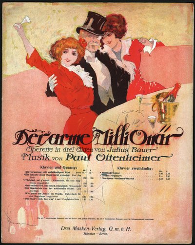 エレガントな男性がベル エポックのきれいな女性を取り囲んでいます。 約。 1913年（イラスト） 作： . .