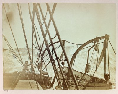 ジョージ・ナレス(1831-1915)のアークティック遠征(1875-1876)：シフトラダーベイの岸壁に押された警報 作： Frederick (attr. to) Barnard