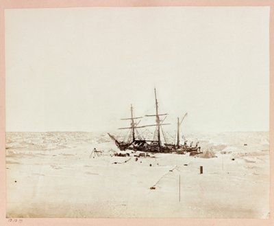 ジョージ・ナレス船長（1831-1915）の北極探検（1875-1876）：フロイベルグ・ビーチ、冬の宿舎での警戒 作： Frederick (attr. to) Barnard