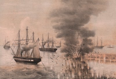 アンコーナのランタンの海辺での爆発、アンコーナの包囲戦 作： William Walcutt
