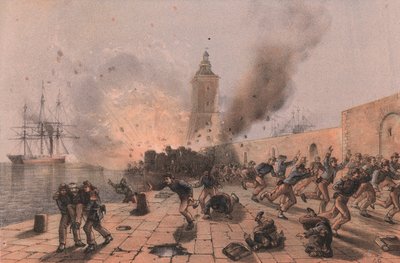 ランタンの火薬庫の爆発、アンコナの包囲戦 作： William Walcutt