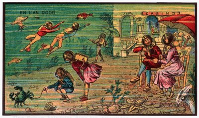 海の下での家族の休日、1910年頃 作： . .