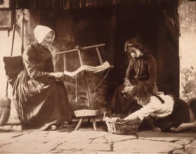 織物をする女性（1900年頃 作： Frederick (attr. to) Barnard