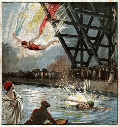 Fete nautique a Paris.パリでのウォータースポーツパーティー。 作： John Pardon