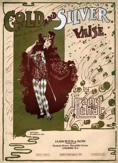 金と銀、フランツ・レハールのワルツ. 1904年頃（イラスト） 作： . .