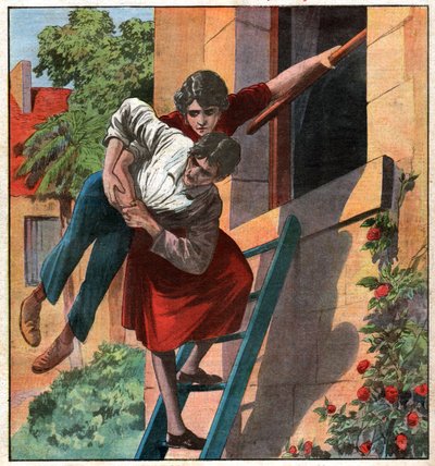 Infirmiere enleve son fiance.看護師が障害者の婚約者を誘拐 作： Ferdinand Georg Waldmuller