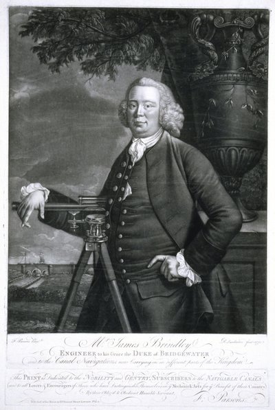 ジェームズ・ブリンドリー（イギリスの土木技師、運河建設者 作： Frederick (attr. to) Barnard