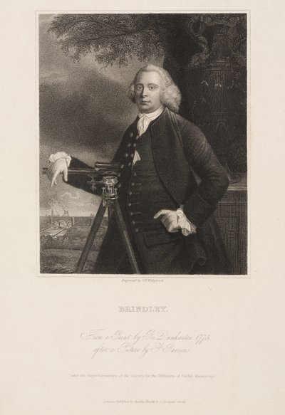 ジェームズ・ブリンドリー（イギリスの土木技師、運河建設者 作： Frederick (attr. to) Barnard