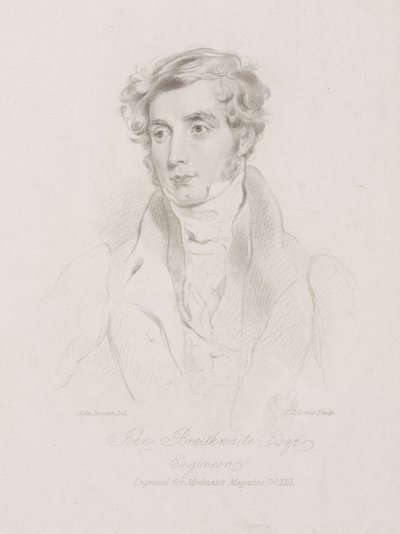ジョン・ブレイスウェイト、イギリスのエンジニア、1830年頃 作： Frederick (attr. to) Barnard