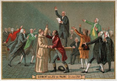 ジュー・ド・ポームの誓いテニスコートの誓い 作： Ferdinand Georg Waldmuller